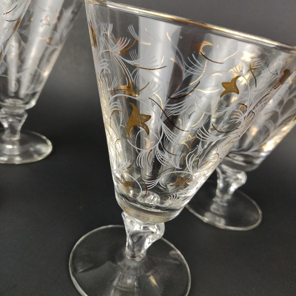 Libby Royal Fern Water Goblets | Set of 4 - Picture 2 of 9